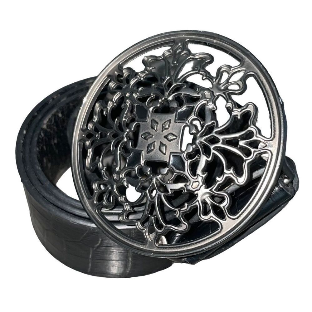 Vintage Gothic Buckle Crocodile Embossed Belt